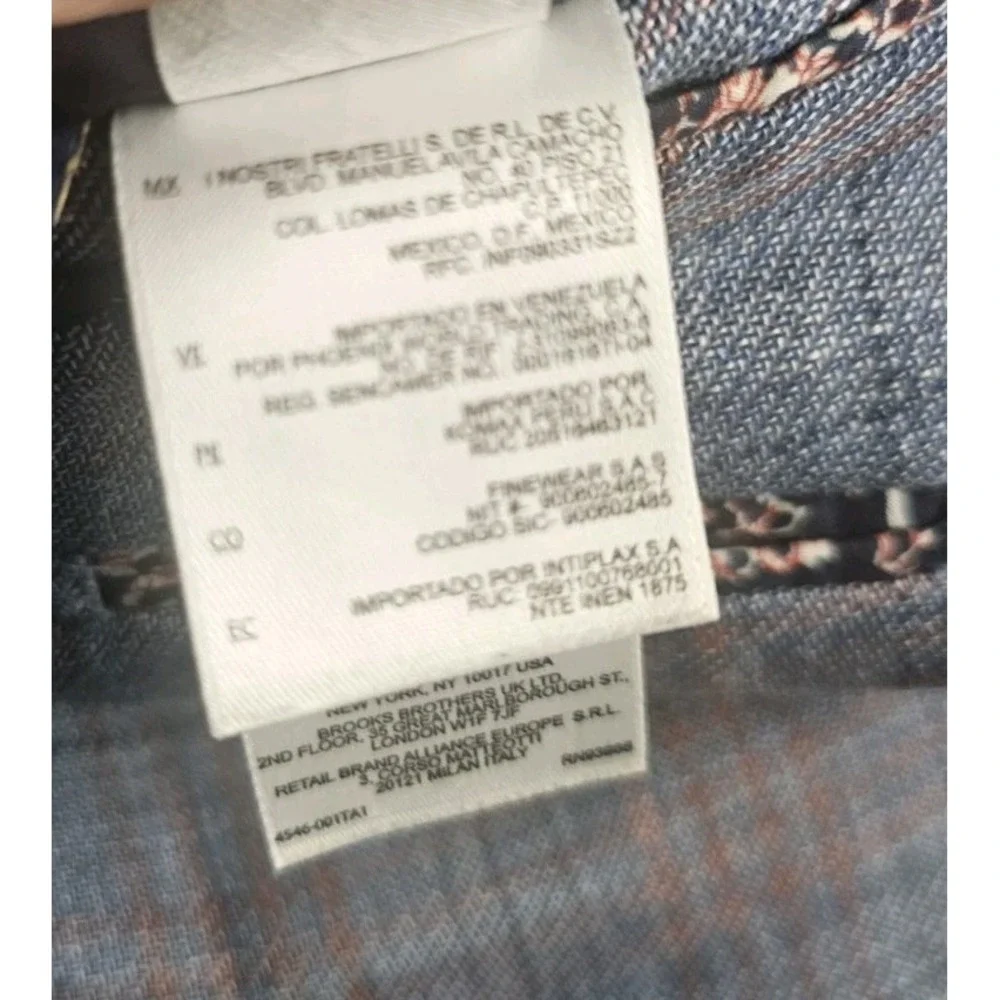 Brooks Brothers Sport Coat Mens 38 R Blue Plaid Linen Wool Itlay Half Lined